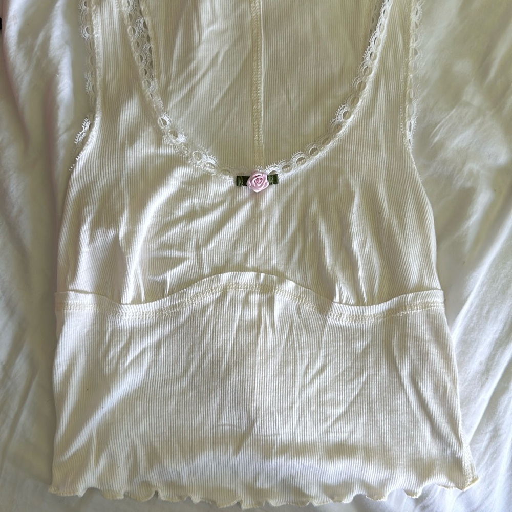 White girly tank top